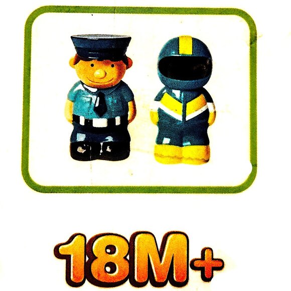 PREXTEX Radio-Control Cartoon Police & Race Car Set w/Light-Sound ~ NEW & TESTED - Picture 4 of 15